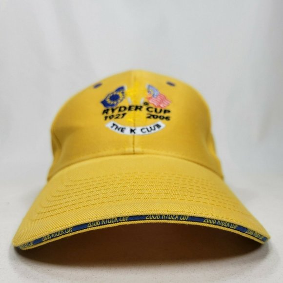 2006 Ryder Cup The K Club Strap Back Hat Golf Cap Yellow - Picture 2 of 9